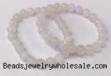 CGB4501 7.5 inches 9mm - 10mm round white moonstone beaded bracelets