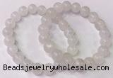 CGB4502 7.5 inches 10mm - 11mm round white moonstone beaded bracelets