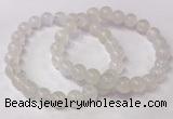 CGB4506 7.5 inches 9mm round white moonstone beaded bracelets