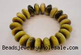 CGB451 8.5 inches 10*19mm rondelle yellow tiger eye gemstone bracelet wholesale