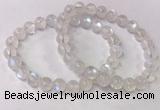 CGB4512 7.5 inches 8mm round white moonstone beaded bracelets