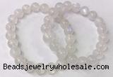 CGB4513 7.5 inches 10mm round white moonstone beaded bracelets