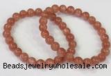 CGB4533 7.5 inches 8mm round golden sunstone beaded bracelets