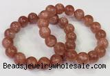 CGB4535 7.5 inches 12mm round golden sunstone beaded bracelets