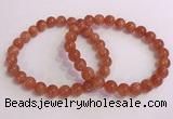 CGB4543 7.5 inches 8mm round golden sunstone beaded bracelets