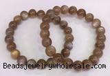 CGB4549 7.5 inches 9mm - 10mm round sunstone beaded bracelets