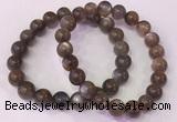 CGB4553 7.5 inches 9mm - 10mm round black sunstone beaded bracelets