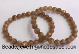 CGB4564 7.5 inches 8mm round golden sunstone beaded bracelets