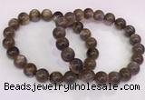 CGB4570 7.5 inches 10mm round black sunstone beaded bracelets