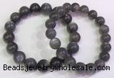 CGB4583 7.5 inches 11mm - 12mm round black sunstone beaded bracelets