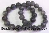 CGB4584 7.5 inches 13mm - 14mm round black sunstone beaded bracelets