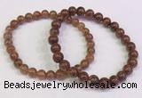 CGB4600 6mm - 7mm round golden rutilated quartz beaded bracelets