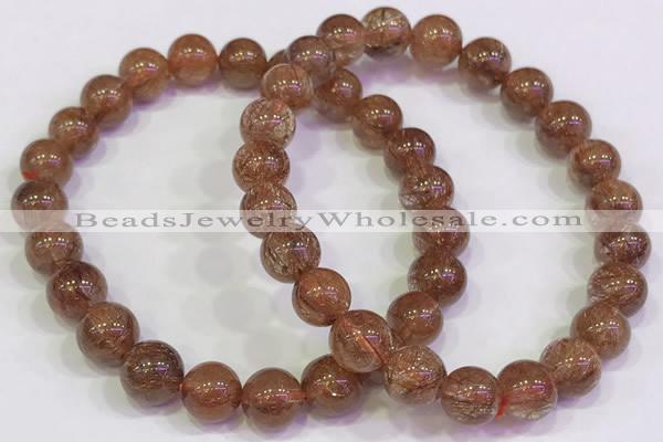 CGB4608 8mm - 9mm round golden rutilated quartz beaded bracelets