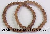 CGB4612 6mm - 7mm round golden rutilated quartz beaded bracelets