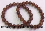 CGB4626 8mm - 9mm round red rutilated quartz beaded bracelets