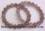 CGB4633 10mm round red rutilated quartz beaded bracelets