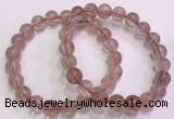 CGB4638 9mm round red rutilated quartz beaded bracelets