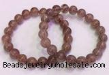 CGB4642 10mm round red rutilated quartz beaded bracelets