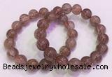 CGB4643 12mm - 13mm round red rutilated quartz beaded bracelets