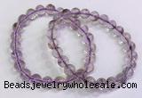 CGB4656 7.5mm - 8mm round purple phantom quartz beaded bracelets