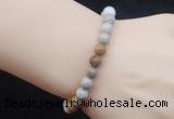 CGB5025 6mm, 8mm round fossil coral beads stretchy bracelets