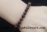 CGB5060 6mm, 8mm round mahogany obsidian beads stretchy bracelets