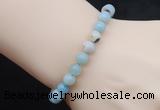 CGB5063 6mm, 8mm round amazonite beads stretchy bracelets