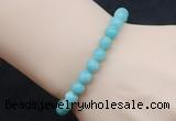 CGB5065 6mm, 8mm round amazonite gemstone beads stretchy bracelets