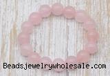 CGB5301 10mm, 12mm round rose quartz beads stretchy bracelets