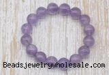 CGB5309 10mm, 12mm round light amethyst beads stretchy bracelets