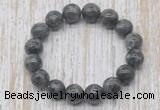 CGB5318 10mm, 12mm round black labradorite beads stretchy bracelets