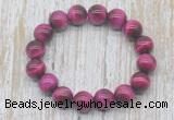 CGB5327 10mm, 12mm round red tiger eye beads stretchy bracelets