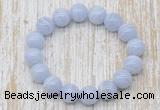 CGB5344 10mm, 12mm round blue lace agate beads stretchy bracelets