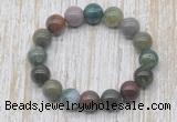 CGB5352 10mm, 12mm round Indian agate beads stretchy bracelets