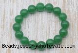 CGB5360 10mm, 12mm round green candy jade beads stretchy bracelets