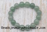 CGB5361 10mm, 12mm round green aventurine beads stretchy bracelets