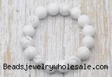 CGB5364 10mm, 12mm round white howlite beads stretchy bracelets