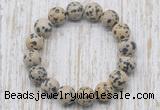 CGB5376 10mm, 12mm round dalmatian jasper beads stretchy bracelets