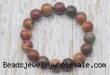 CGB5380 10mm, 12mm round picasso jasper beads stretchy bracelets