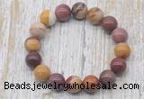 CGB5387 10mm, 12mm round mookaite beads stretchy bracelets