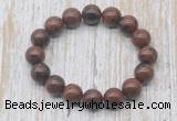 CGB5390 10mm, 12mm round mahogany obsidian beads stretchy bracelets