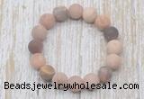 CGB5506 10mm, 12mm round matte sunstone beads stretchy bracelets