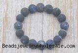 CGB5521 10mm, 12mm round matte sodalite beads stretchy bracelets