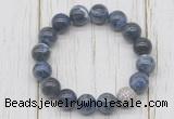 CGB5668 10mm, 12mm sodalite beads with zircon ball charm bracelets