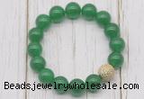 CGB5685 10mm, 12mm candy jade beads with zircon ball charm bracelets