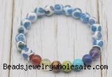 CGB6224 8mm Tibetan agate 7 chakra beaded mala stretchy bracelets