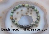 CGB6412 8mm round African turquoise & black lava beaded bracelets