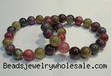 CGB651 7.5 inches 10.5mm - 11mm round natural ruby sapphire bracelet