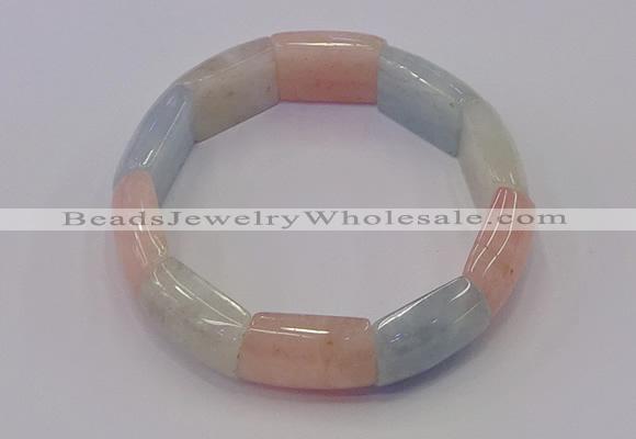 CGB668 7.5 inches 15*20mm morganite gemstone bracelet