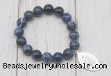 CGB6819 10mm, 12mm sodalite beaded bracelet with alloy pendant